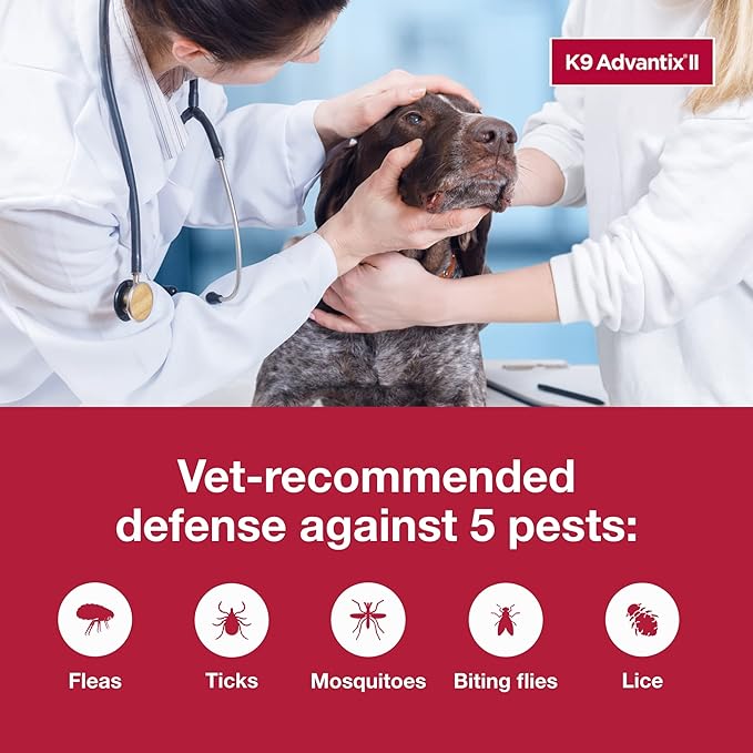 K9 Advantix II Flea & Tick Treatment for Extra Large Dogs (Over 55 lbs) — 6 Doses