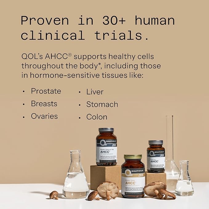 Kinoko Platinum AHCC 750 mg — Premium Immune Support (60 Veggie Capsules)