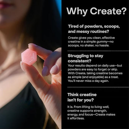 Create Creatine Monohydrate Gummies — Watermelon, 90 Gummies