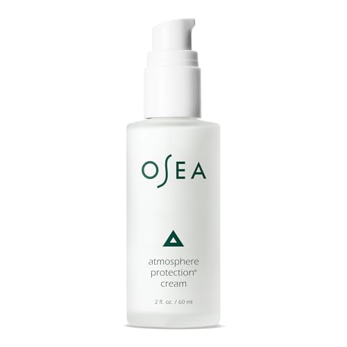 OSEA Atmosphere Protection® Cream 2oz - Lightweight Face Moisturizer for Fast-Absorbing Hydration - Smooths with Niacinamide, Shea Butter, and Undaria Seaweed - Ideal Under Sunscreen or Makeup