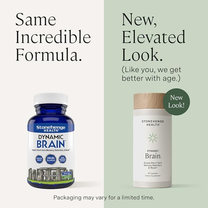 Stonehenge Health Dynamic Brain — Cognitive Nootropic & Memory Support (60 Capsules)