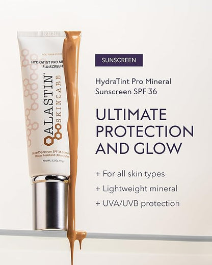 ALASTIN HydraTint Pro Mineral Sunscreen SPF 36 — Fragrance-Free (3.2 oz / 91 g)