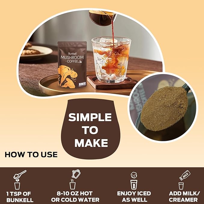 Bunkell Mushroom Coffee Blend — Cordyceps & Functional Mushroom Coffee