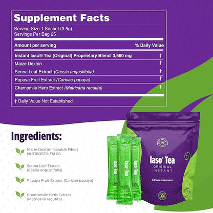 TLC IASO Herbal Tea — 2-Pack (50 Sachets) Cleanse & Digestive Support