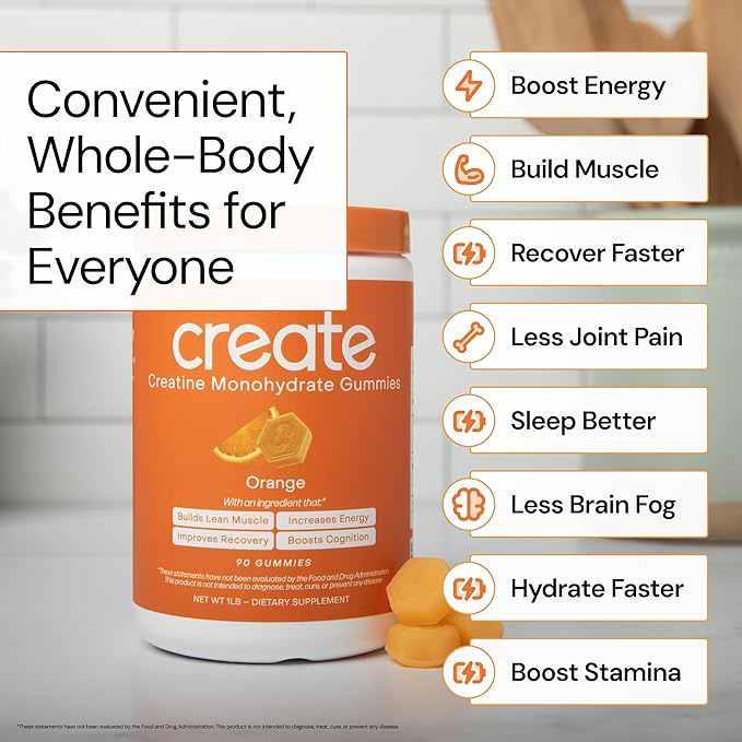 Create Creatine Monohydrate Gummies — Watermelon (90 Count)