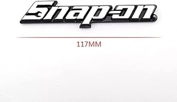 Snap-On Toolbox Logo Emblem Chrome Silver Badge Decal 8" Inch New
