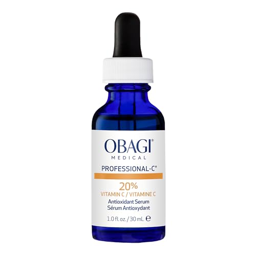 Obagi Professional C Serum 20%, Vitamin C Facial Serum with Concentrated 20% L Ascorbic Acid for Normal to Oily Skin, 1.0 Fl Oz Pack of 1
