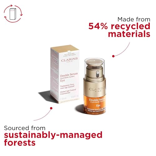 Clarins Double Serum Eye | Anti-Aging Eye Treatment | Visibly Smoothes, Firms, Hydrates and Revitalizes For More Youthful-Looking Eyes In Just 7 Days* | 13 Plant Extracts, Including Turmeric | 0.6 Oz