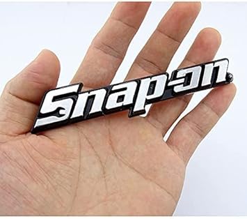 Snap-On Toolbox Logo Emblem Chrome Silver Badge Decal 8" Inch New