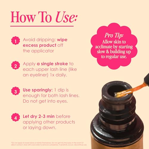 Grande Cosmetics GrandeLASH-MD Lash Enhancing Serum - Peptide & Vitamin Infused Formula for Longer, Thicker, Fuller Looking Lashes - Ophthalmologist Tested, Cruelty-Free, 6 Month Supply (4mL)
