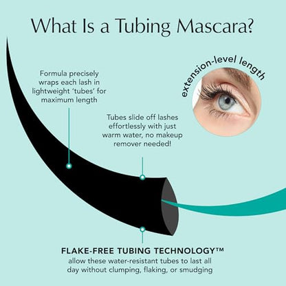 Thrive Causemetics Thrive Mascara, Liquid Lash Extensions Mascara, Tubing Mascara Lengthening, Volumizing & Curling, Smudge Proof, Washable, No Clumping or Flaking, Vegan, Brynn (Rich Black)
