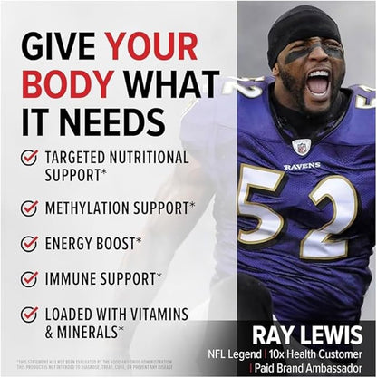 10X Health Optimize Methylated Multivitamin — 90 Capsules (34-in-1 Formula)