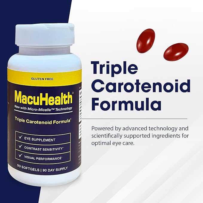 MacuHealth Triple Carotenoid Formula — Eye Support Softgels (90-Day Supply)