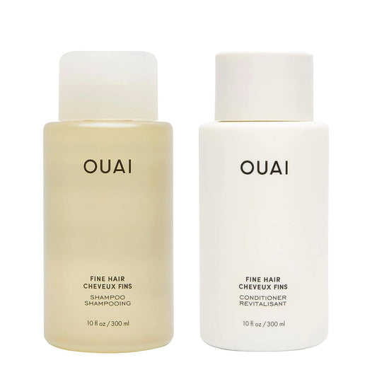 OUAI Fine Shampoo & Conditioner Set – Sulfate Free, 10 fl oz
