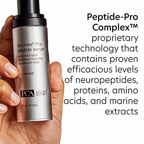 PCA SKIN ExLinea Pro Peptide Serum for Face, Peptide Complex, Helps Lift, Tighten, and Firm Skin and Reduces Wrinkle Depths, Hydrating Anti Aging for Women