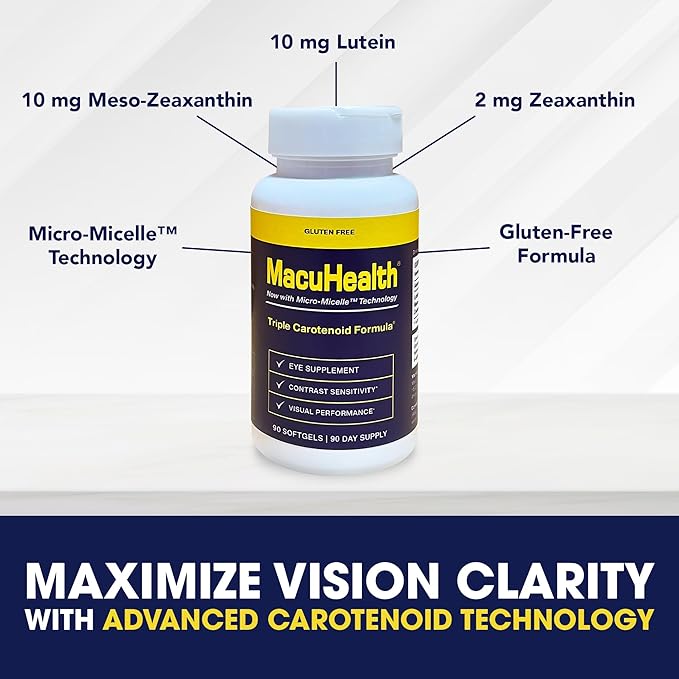 MacuHealth Triple Carotenoid Formula — Eye Support Softgels (90-Day Supply)