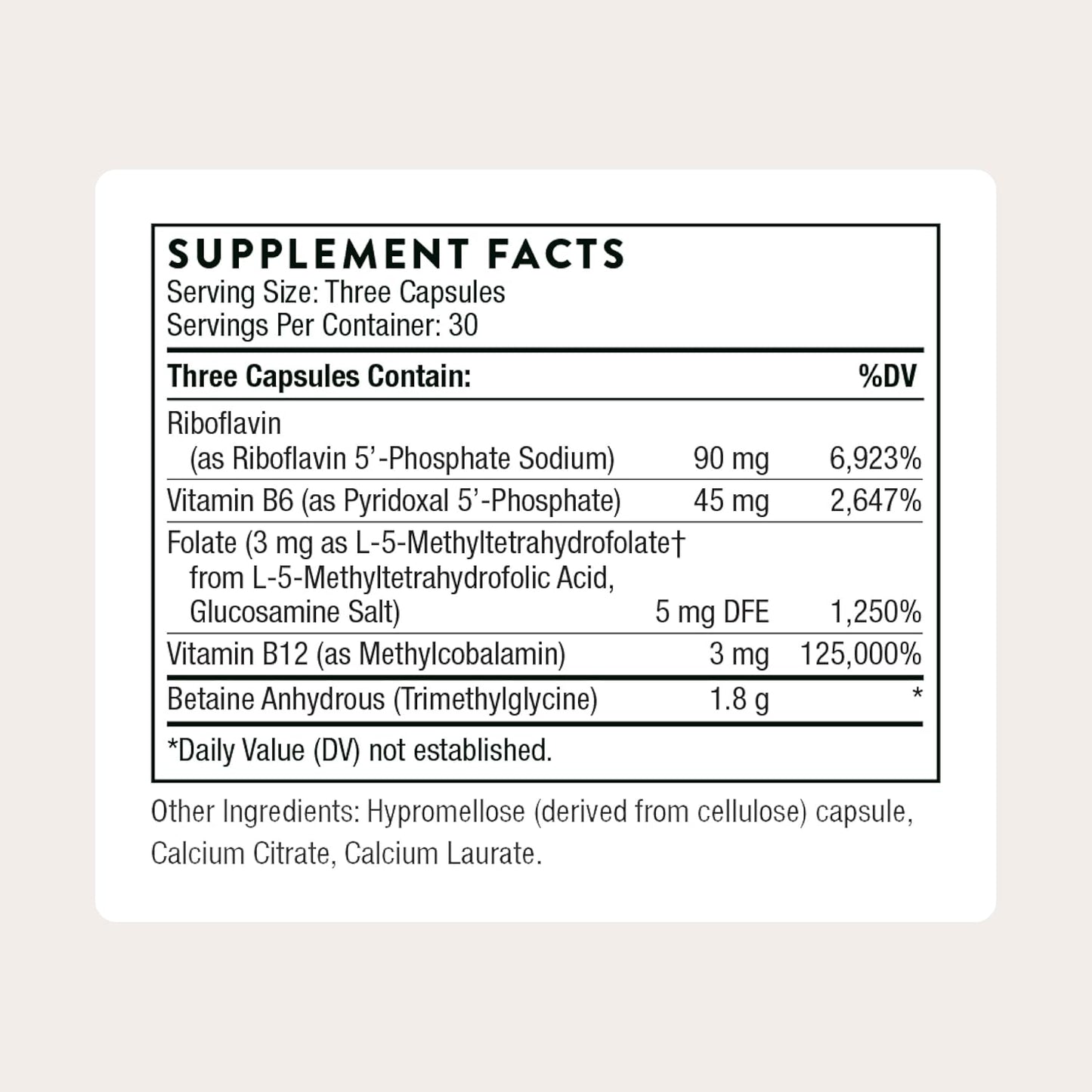 Thorne Methyl-Guard Plus Active Folate 5-MTHF – 90 Capsules