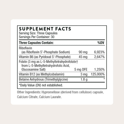 Thorne Methyl-Guard Plus Active Folate 5-MTHF – 90 Capsules