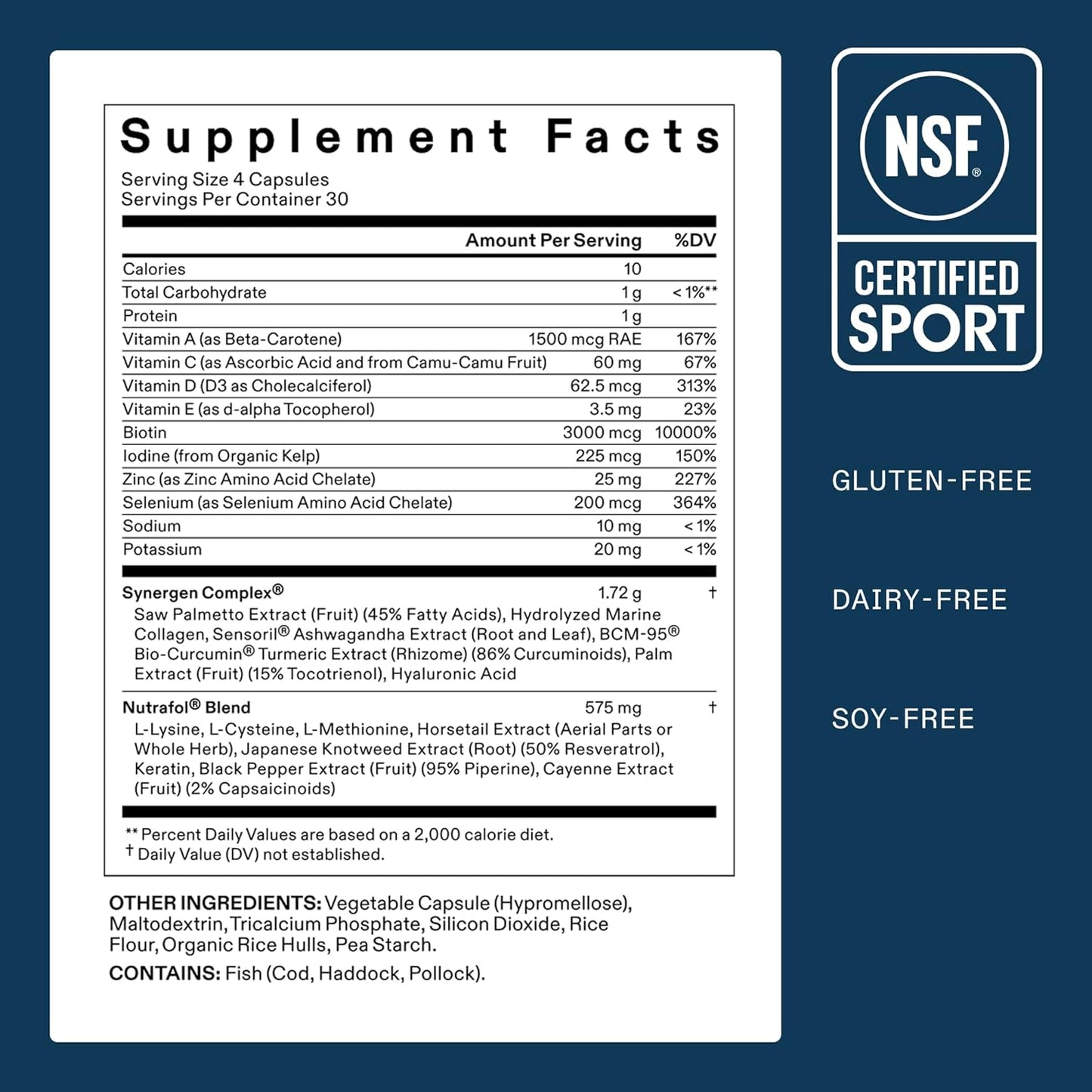 Nutrafol Men’s Hair Growth Supplements – 1 Month Supply
