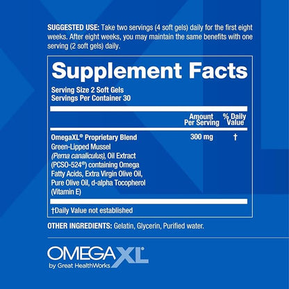 OmegaXL Joint Support & Relief Supplement — 60 Softgels