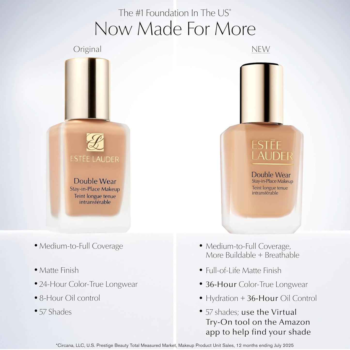 Estée Lauder Double Wear Foundation 1W1 Bone 1oz – Long-Wear Matte Makeup