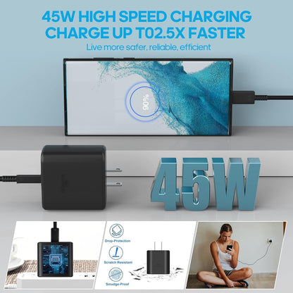 Samsung 45W USB-C Power Adapter Super Fast Charging Wall Charger