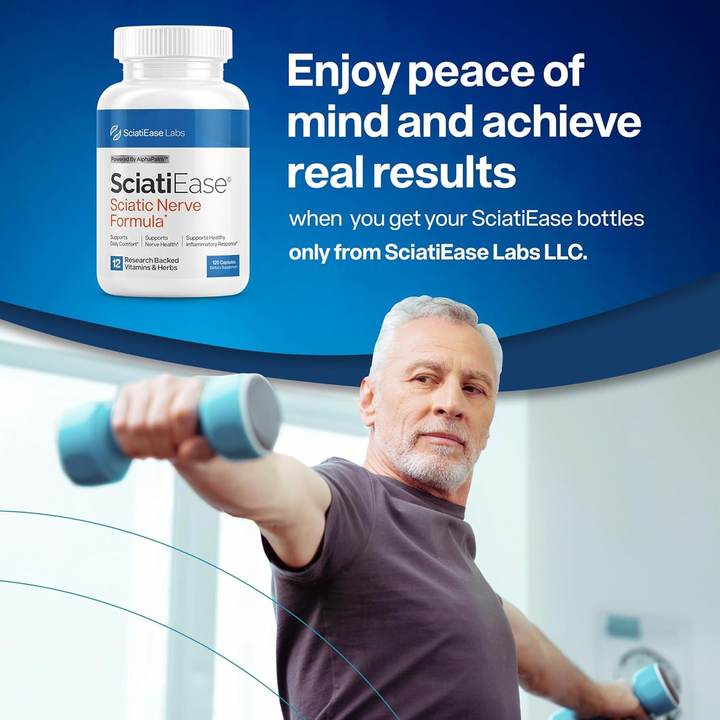 SciatiEase Sciatic Nerve Health Support Supplement – 120 Capsules