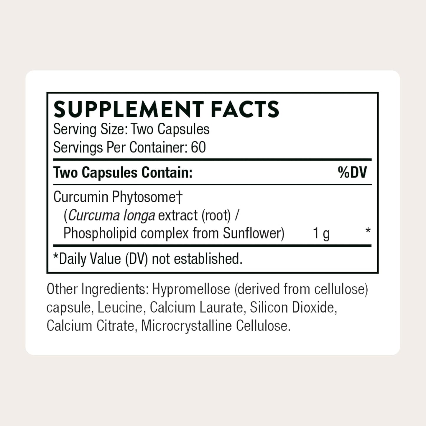 THORNE Curcumin Phytosome 1000 mg Meriva – 60 Servings