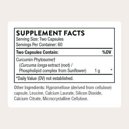 THORNE Curcumin Phytosome 1000 mg Meriva – 60 Servings