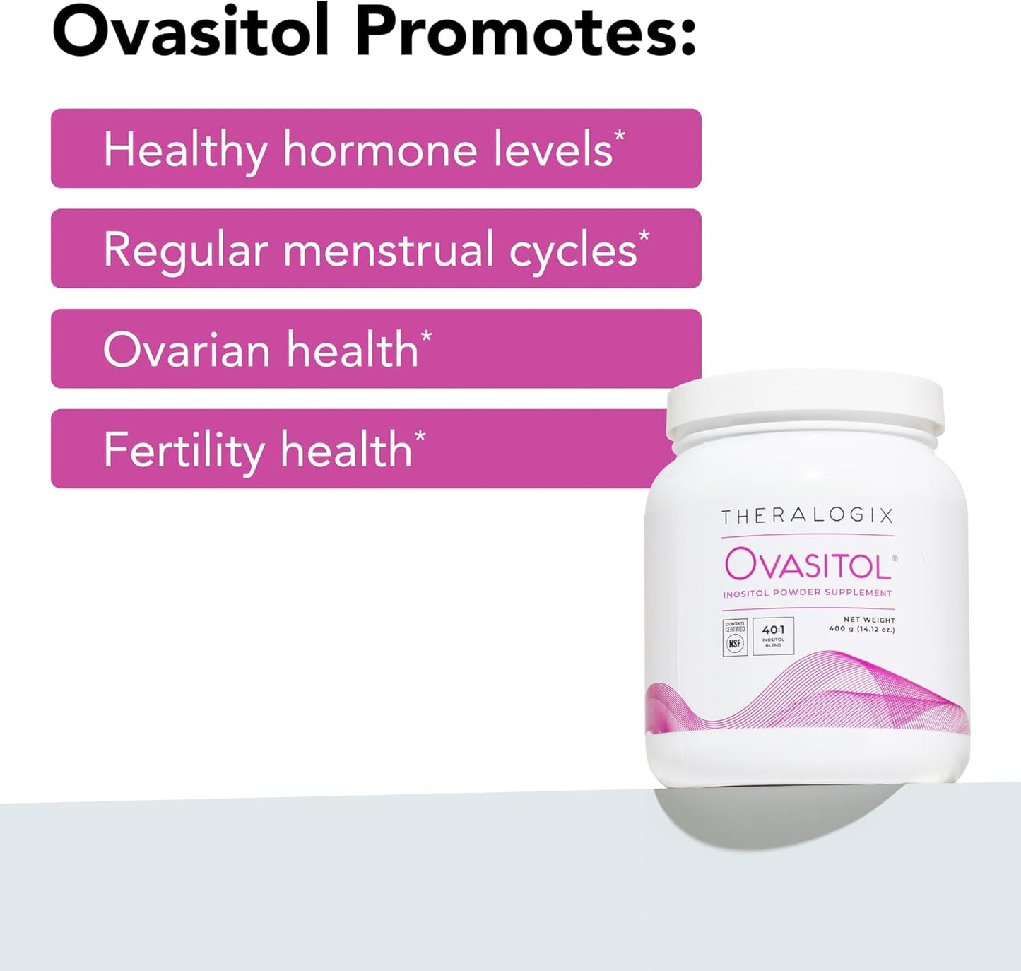 Theralogix Ovasitol Inositol Powder – 90 Day Supply