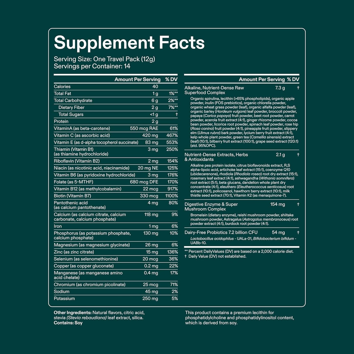 AG1 Greens Powder Supplement – Classic Formula 12.7 oz