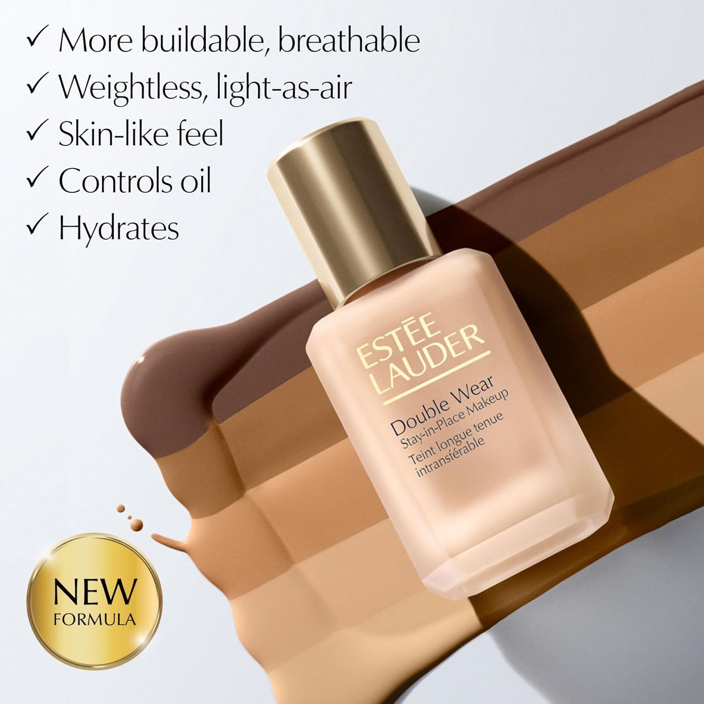 Estée Lauder Double Wear Foundation 1W1 Bone 1oz – Long-Wear Matte Makeup