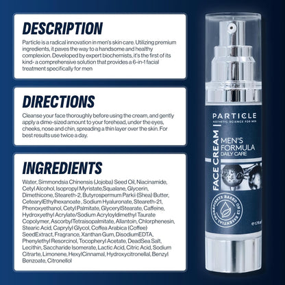 Particle 6-in-1 Face Cream for Men – 1.7 fl oz
