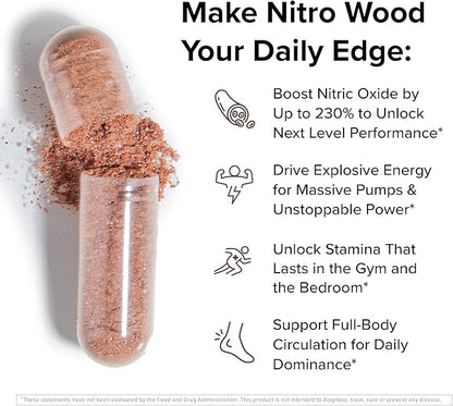 InnoSupps Nitro Wood — Enhanced Circulation Support & Nitric Oxide Booster (60 Caps)