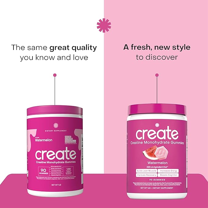 Create Creatine Monohydrate Gummies — Watermelon, 90 Gummies