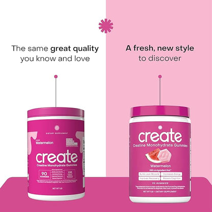 Create Creatine Monohydrate Gummies — Watermelon, 90 Gummies