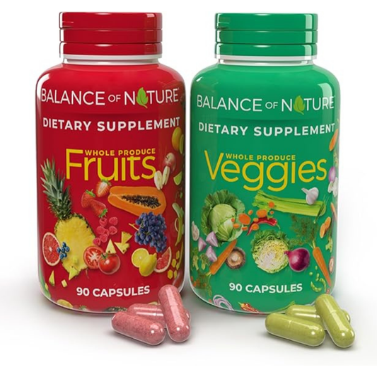 Balance of Nature Fruits & Vegetables Whole Food Supplement — 180 Capsules