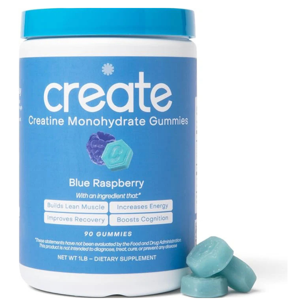 Create Creatine Monohydrate Gummies — Blue Raspberry, 90 Count