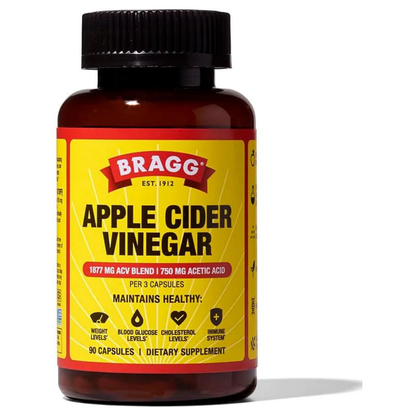 Bragg Apple Cider Vinegar Capsules with Vitamin D & Zinc — 90 Capsules