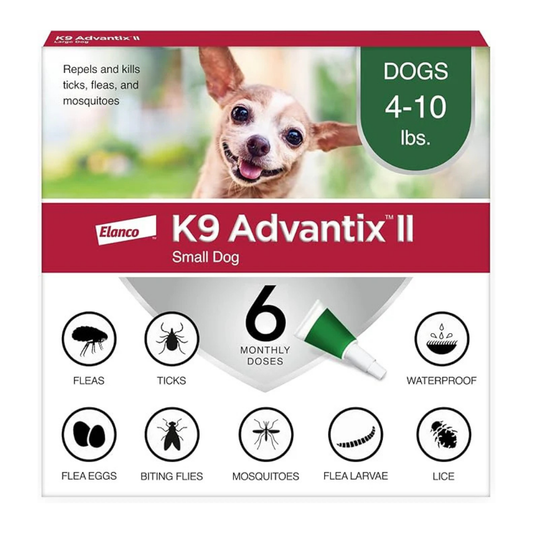 K9 Advantix II | Flea, Tick & Mosquito Protection for Small Dogs (4-10 lbs)