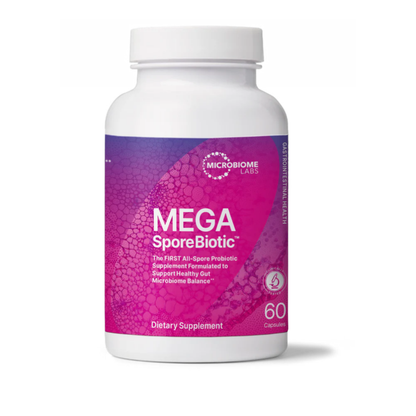 Microbiome Labs MegaSporeBiotic Probiotics for Women & Men – Spore-Based Probiotics for Digestive Health – Shelf Stable & Travel-Friendly (60 Capsules)