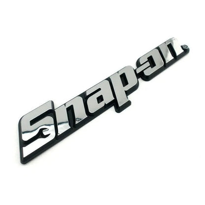 Snap-On Toolbox Logo Emblem Chrome Silver Badge Decal 8" Inch New