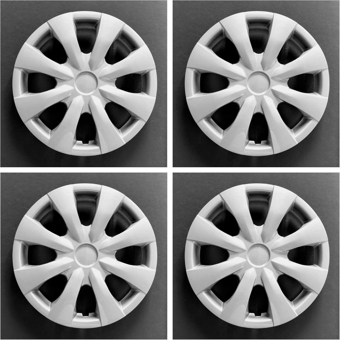 15" Silver 8-Spoke Wheel Cover Hubcap Fits 2009–2013 Toyota Corolla
