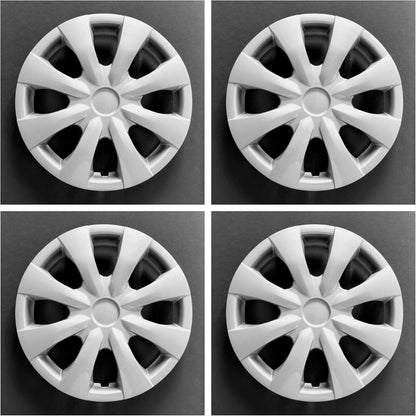 15" Silver 8-Spoke Wheel Cover Hubcap Fits 2009–2013 Toyota Corolla
